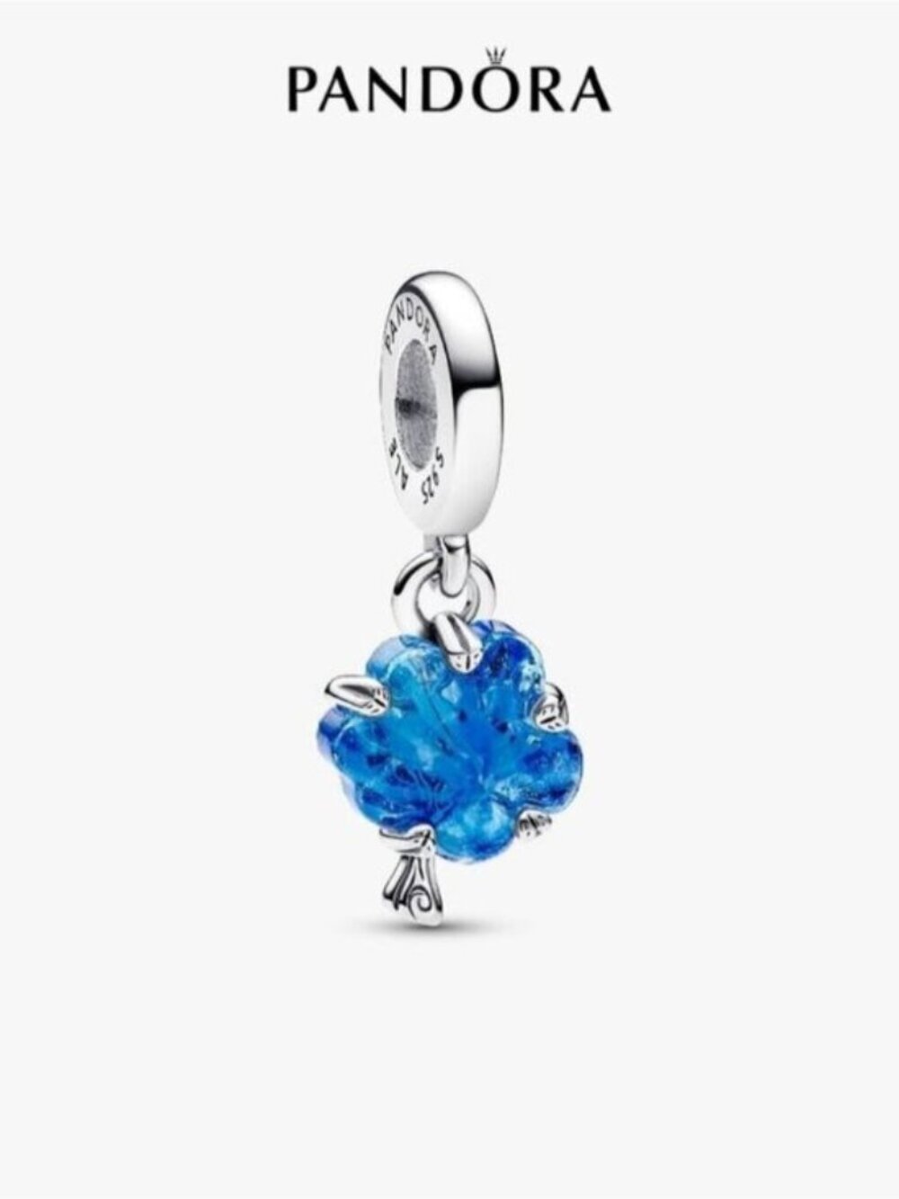 Pandora Blue Murano Glass Family Tree Dangle Charm